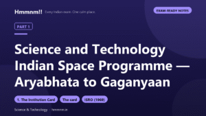 Science and Technology Part 1: Indian Space Programme — Aryabhata to Gaganyaan, Exam-Ready Notes