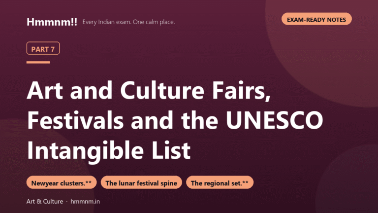 Art and Culture Part 7: Fairs and UNESCO Intangible