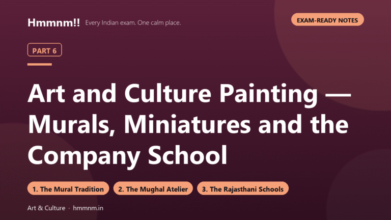 Art and Culture Part 6: Murals to the Company School