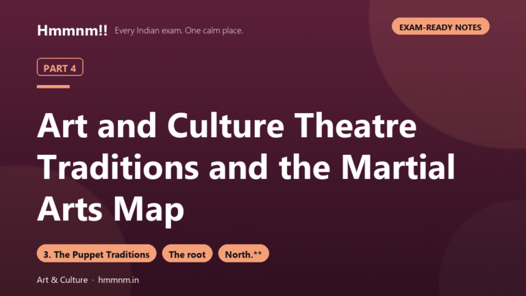 Art and Culture Part 4: Theatre and Martial Arts