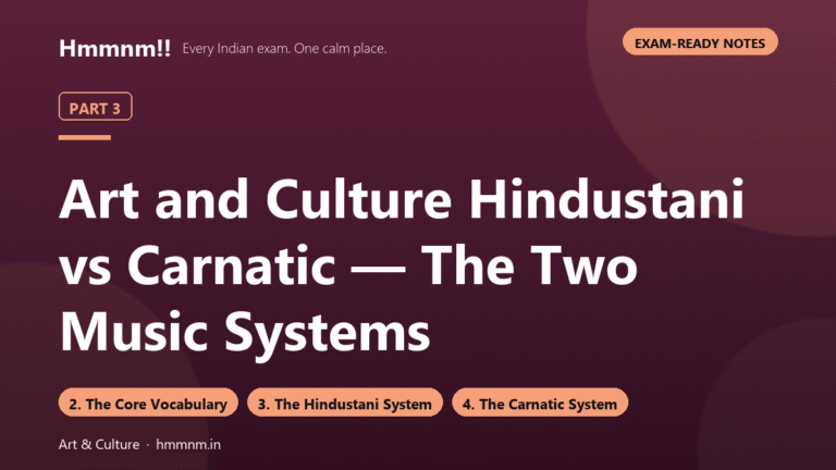 Art and Culture Part 3: Hindustani vs Carnatic