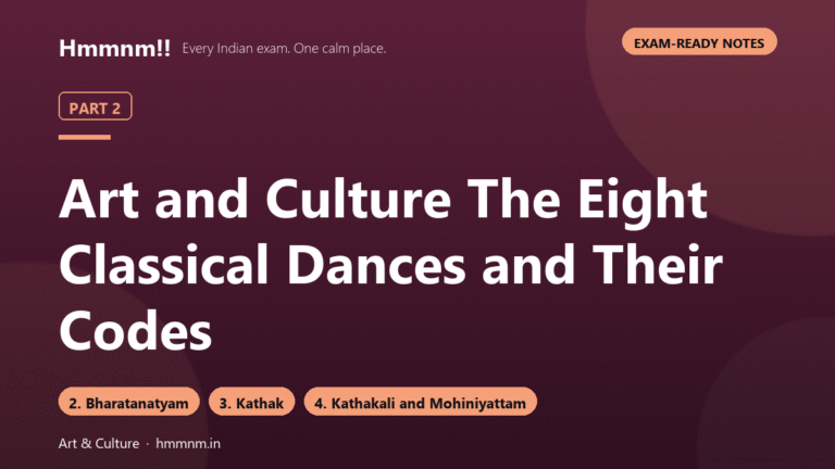 Art and Culture Part 2: The Eight Classical Dances