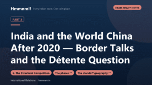India and the World Part 2: China After 2020 — Border Talks and the Détente Question, Exam-Ready Notes