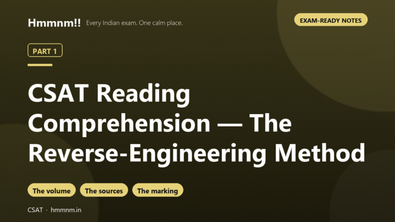 CSAT Part 1: Reading Comprehension Method