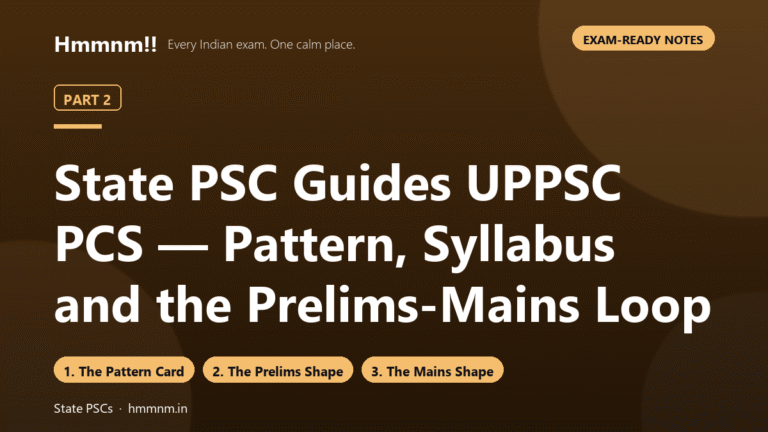 State PSC Part 2: UPPSC PCS Pattern and Syllabus