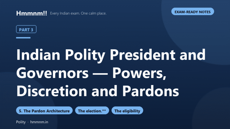 Indian Polity Part 3: President and Governors