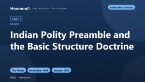 Indian Polity Part 1: Preamble and the Basic Structure Doctrine, Exam-Ready Notes