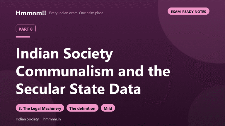 Indian Society Part 8: Communalism Data
