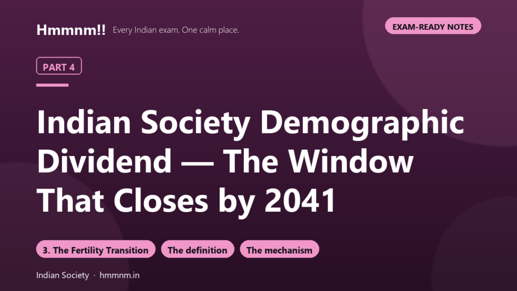 Indian Society Part 4: The Dividend Closes by 2041