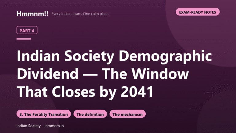 Indian Society Part 4: The Dividend Closes by 2041