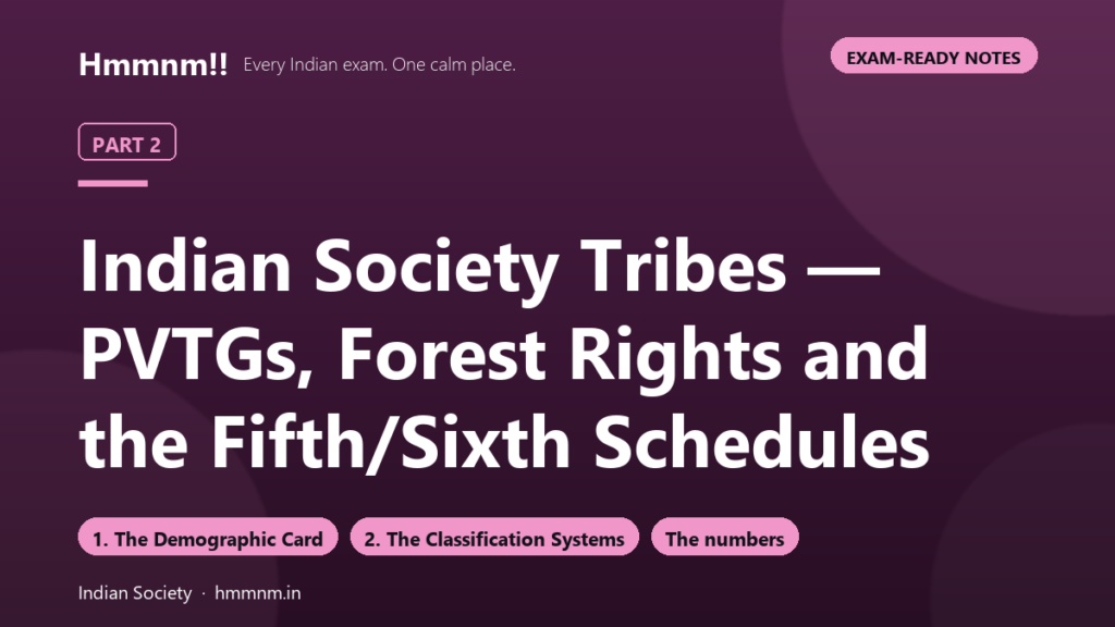 Indian Society Part 2: PVTGs and Forest Rights