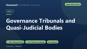 Governance Part 7: Tribunals and Quasi-Judicial Bodies, Exam-Ready Notes