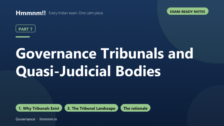 Governance Part 7: Tribunals and Quasi-Judicial Bodies