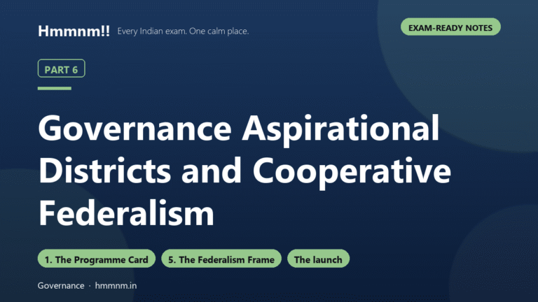 Governance Part 6: Aspirational Districts