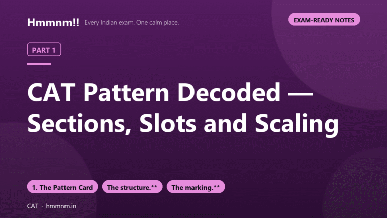 CAT Part 1: Pattern, Sections, Slots and Scaling