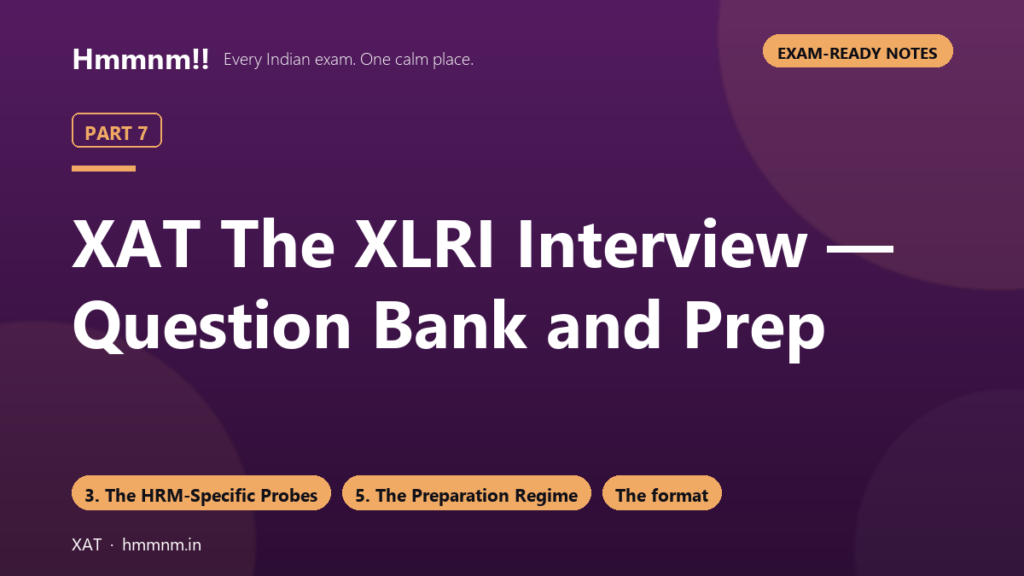 XAT Part 7: The XLRI Interview Playbook