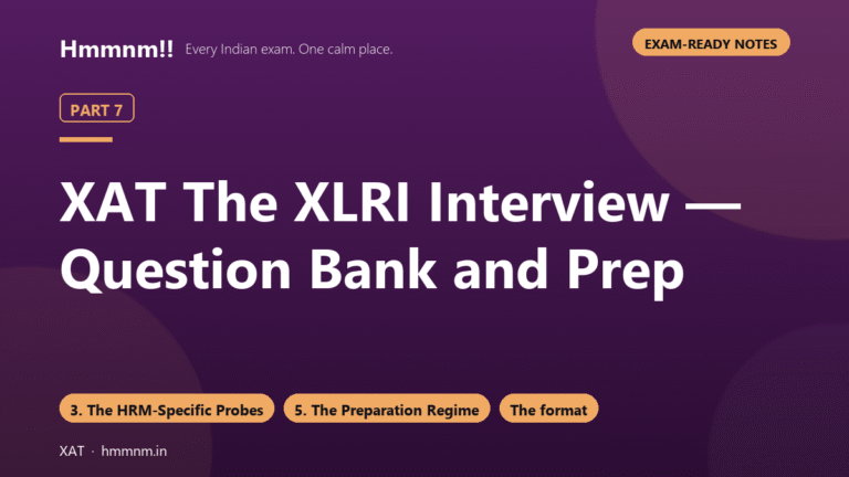 XAT Part 7: The XLRI Interview Playbook