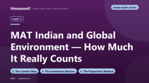 MAT Part 5: Indian and Global Environment — How Much It Really Counts, Exam-Ready Notes