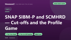 SNAP Part 5: SIBM-P and SCMHRD — Cut-offs and the Profile Game, Exam-Ready Notes