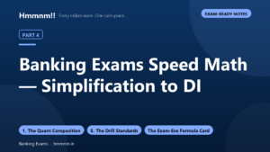 Banking Exams Part 4: Speed Math — Simplification to DI, Exam-Ready Notes