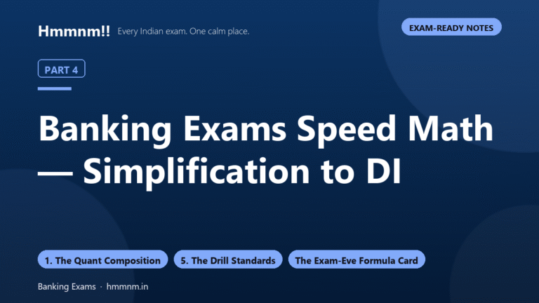 Banking Exams Part 4: Speed Math and DI