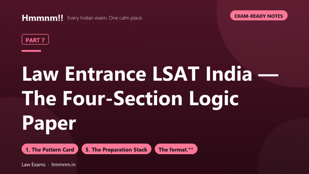 Law Entrance Part 7: LSAT India’s Logic Paper
