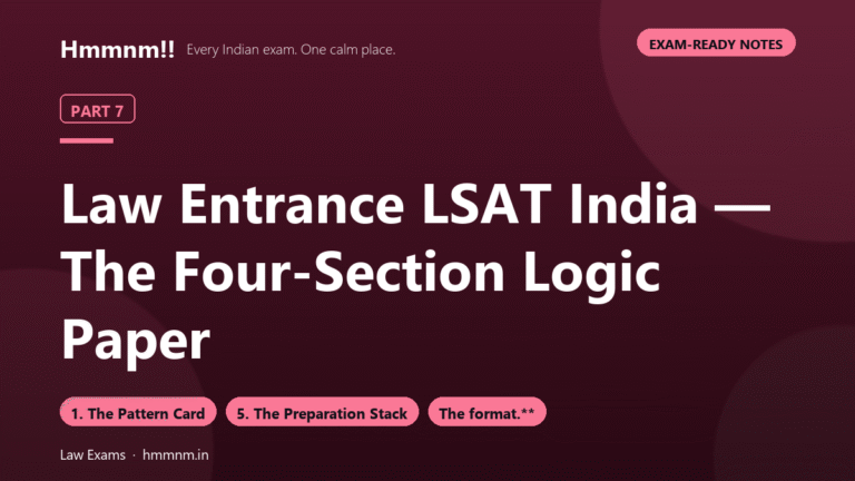 Law Entrance Part 7: LSAT India’s Logic Paper