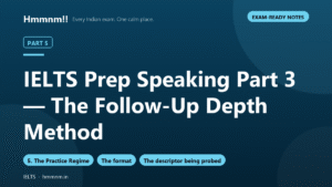 IELTS Prep Part 5: Speaking Part 3 — The Follow-Up Depth Method