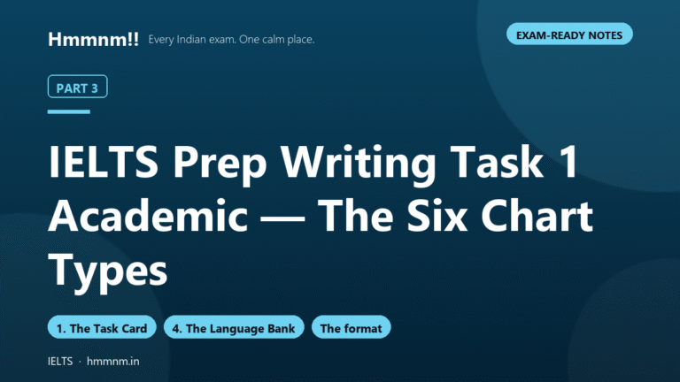 IELTS Prep Part 3: The Six Chart Types