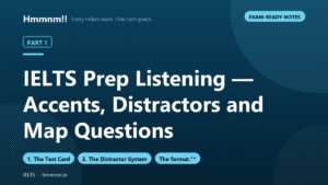 IELTS Prep Part 1: Listening — Accents, Distractors and Map Questions