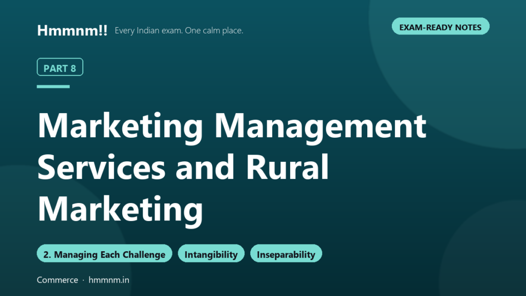 Marketing Management Part 8: Services and Rural Marketing