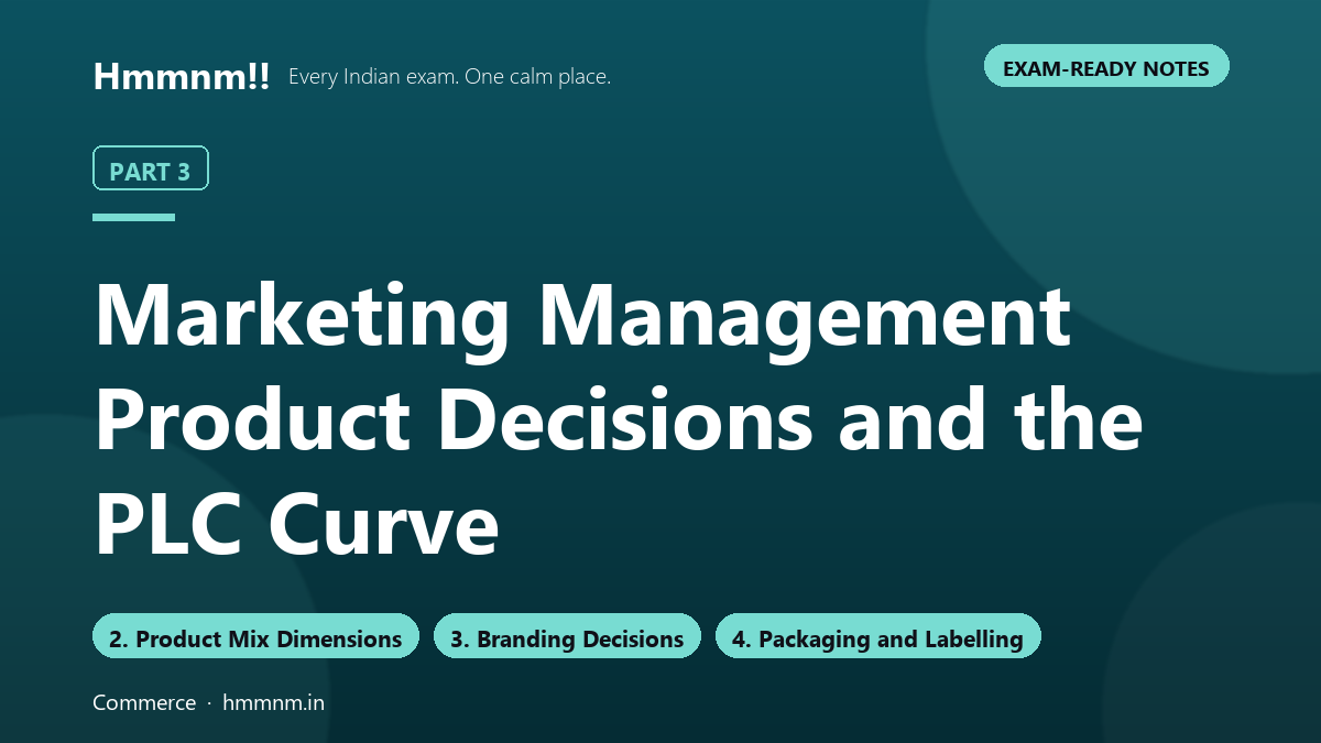 Marketing Management Part 3: Product Decisions and the PLC Curve