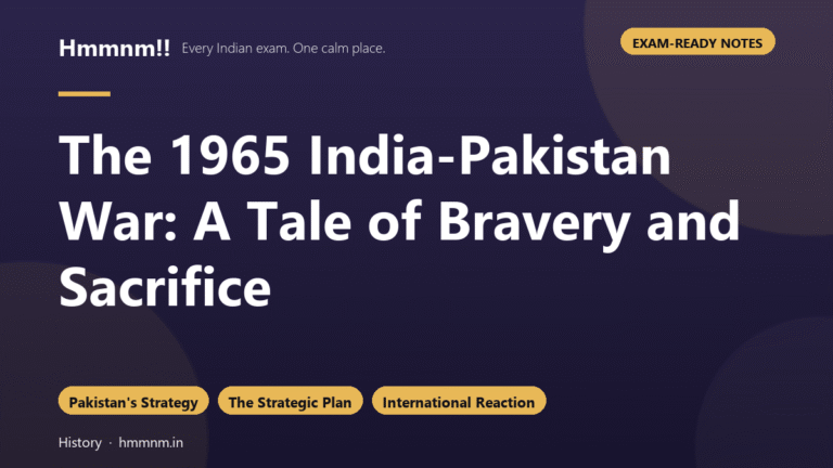 The 1965 India-Pakistan War: A Tale of Bravery and Sacrifice