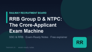 RRB Group D and NTPC: The Crore-Applicant Exam Machine, Exam-Ready Notes