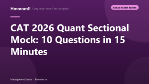 Timed CAT 2026 quantitative aptitude sectional mock test with 10 questions in 15 minutes