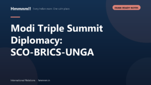 Prime Minister Modi at triple summit diplomacy spanning SCO, BRICS, and UNGA meetings