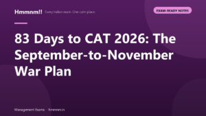 Countdown study plan for CAT 2026 with 83-day preparation strategy from September to November