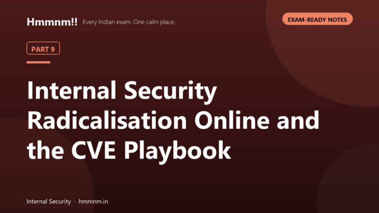 Internal Security Part 9: Radicalisation Online and the CVE Playbook