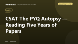 Dissecting five years of CSAT previous year question papers for exam pattern analysis