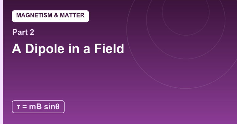 A Dipole in a Field: The Compass Torque and Energy