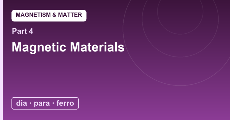 Magnetic Materials: Dia, Para, Ferro — Matter’s Three Answers