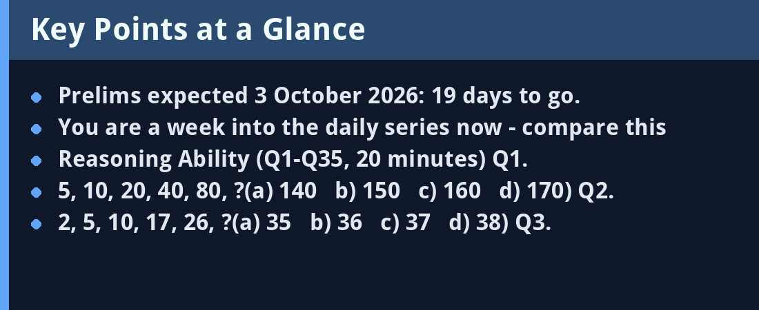 IBPS PO Prelims Mock Test (September 16, 2026) - key points summary card