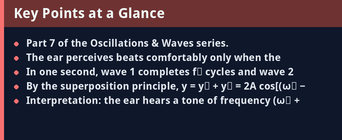 Beats: When Two Notes Almost Agree - key points summary card