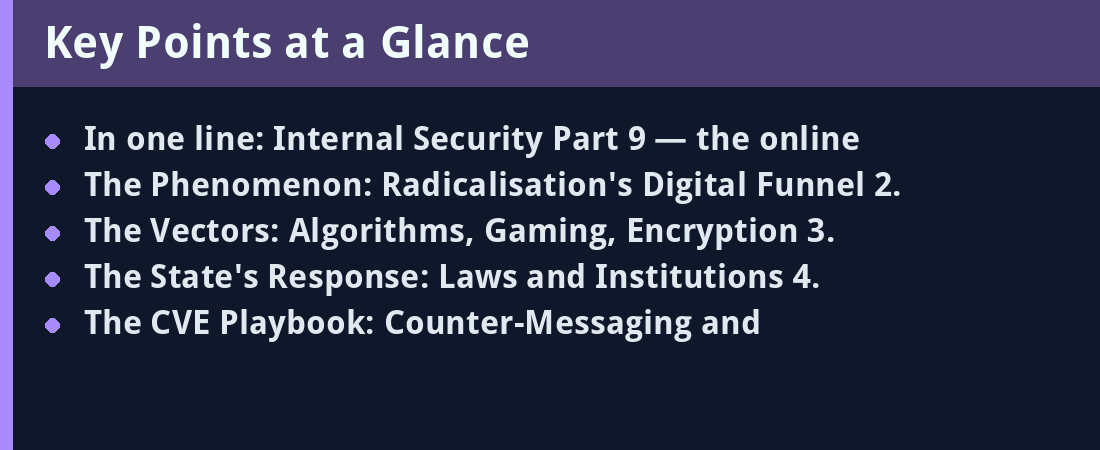 Internal Security Part 9 - key points summary card
