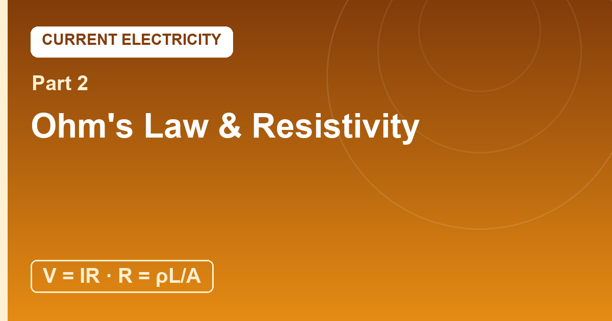 You are currently viewing Ohm’s Law and Resistivity: The Traffic Rules of Wires