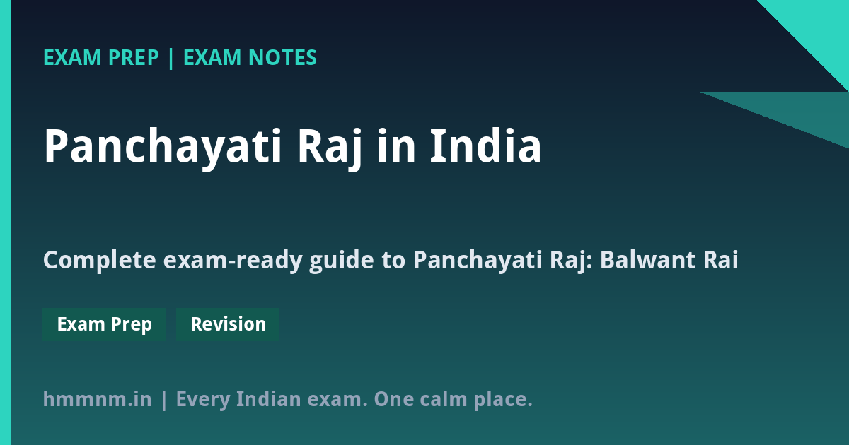 You are currently viewing Panchayati Raj in India: 73rd Amendment, Committees and Key Provisions Explained for UPSC, SSC and Banking Exams