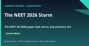 Read more about the article The NEET 2026 Storm: Paper Leak, Article 142 and the Aftermath, Exam-Ready Notes