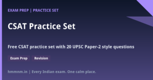 Read more about the article CSAT Practice Set: 20 Logical Reasoning & Reading Comprehension Questions with Detailed Solutions