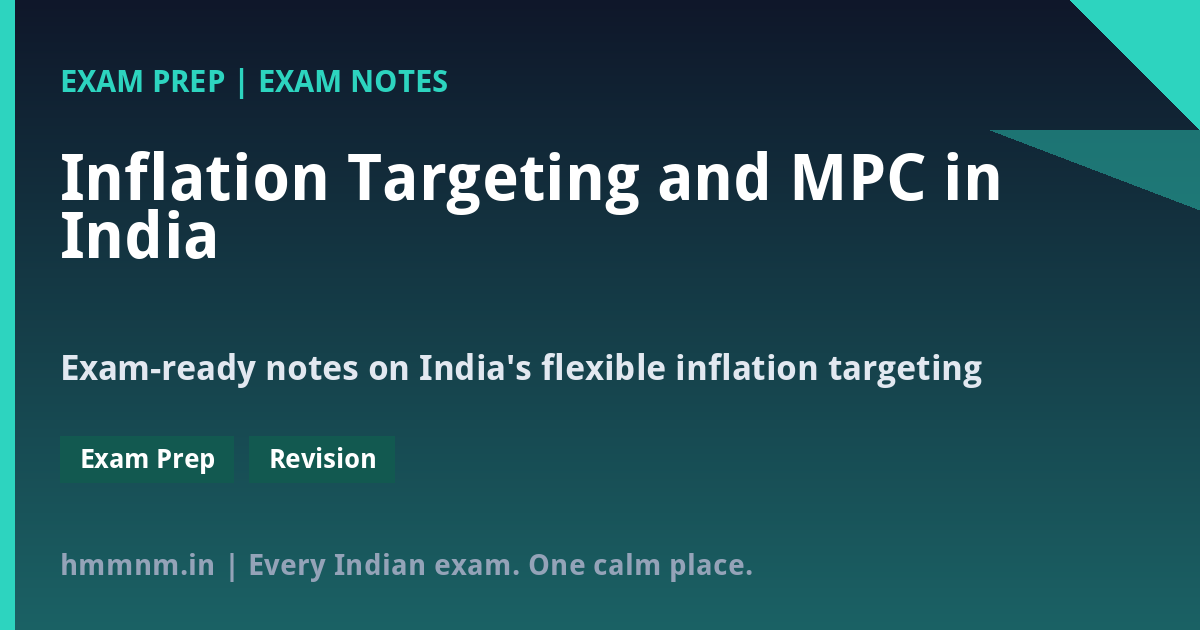 You are currently viewing Inflation Targeting and MPC in India: How the RBI Decides Rates — Exam-Ready Notes