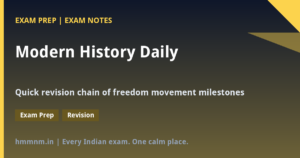 Read more about the article Modern History Daily: Freedom Movement Milestones 1930-1947 — Quick Revision Chain